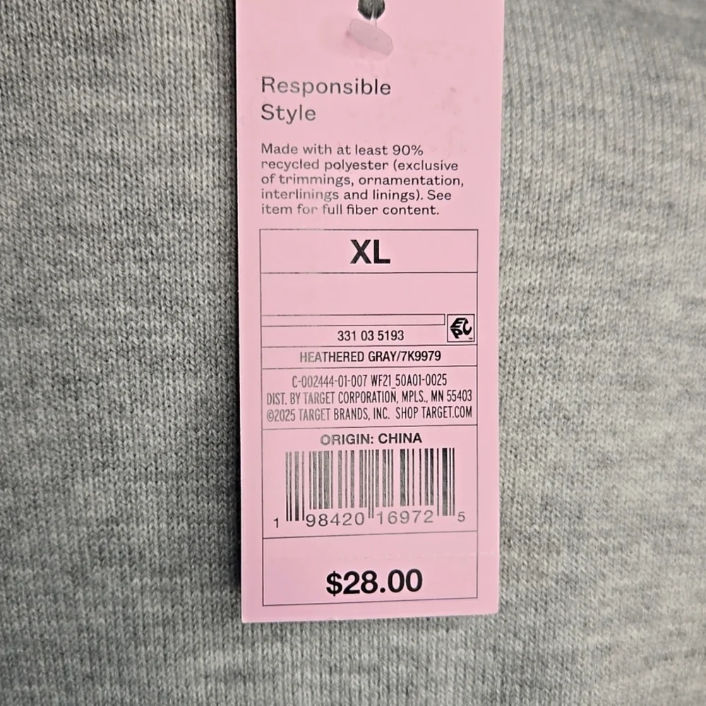 Gray Cardigan Sweater with Red Ribbon Rose Accents - Picture 6 of 13